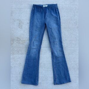 Free People Blue Denim Flare Jeans